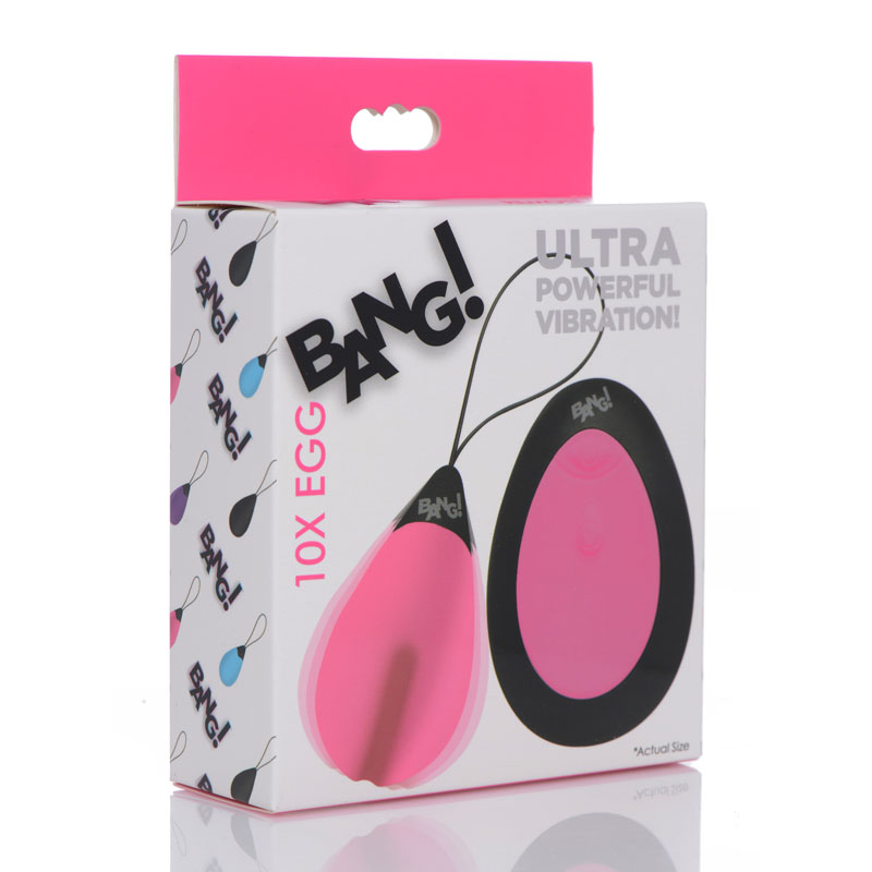 Bang! 10X Vibrating Egg & Remote - Pink